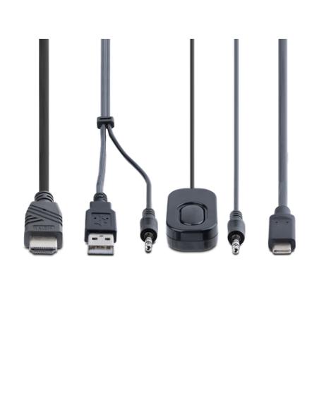 StarTech.com C2-H46-UAC-CBL-KVM interruptor KVM Negro