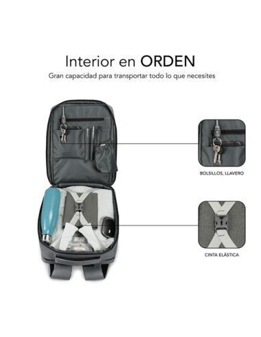 SUBBLIM MOCHILA TRAVELLER AIR PADDING 15.6'' GREY