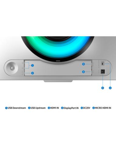 Samsung G95SC pantalla para PC 124,5 cm (49") 5120 x 1440 Pixeles Dual QHD OLED Plata