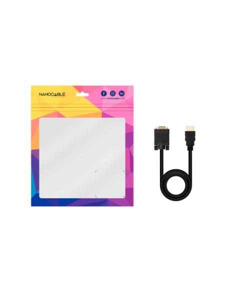 Nanocable Cable Conversor HDMI a VGA, 1.8 m, Negro