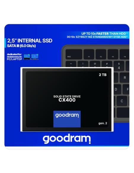 Goodram CX400 SSDPR-CX400-02T-G2 2 TB 2.5" Serial ATA III 3D NAND