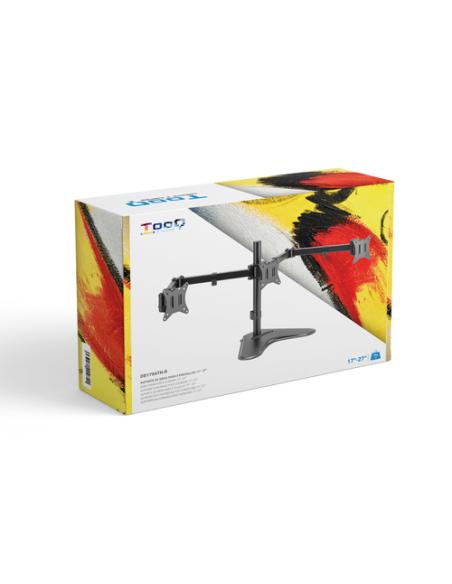 TooQ Soporte de Mesa para 3 Pantallas 17"-27", Negro