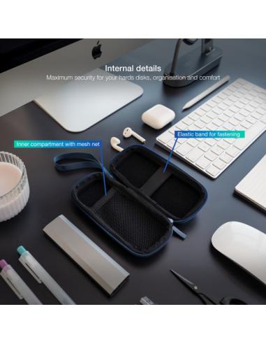 TooQ Estuche Protector para Caja Externa M2, Azul Pacífico