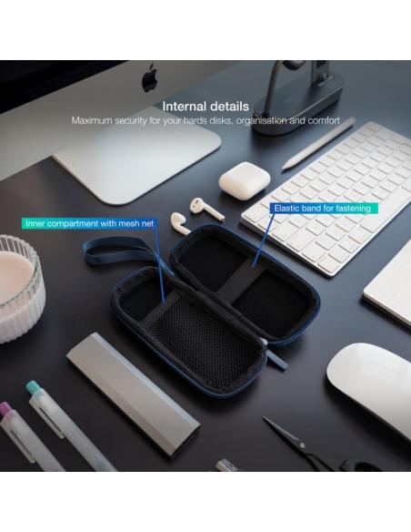 TooQ Estuche Protector para Caja Externa M2, Azul Pacífico