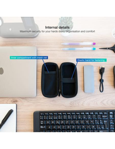 TooQ Estuche Protector para Caja Externa M2, Negro