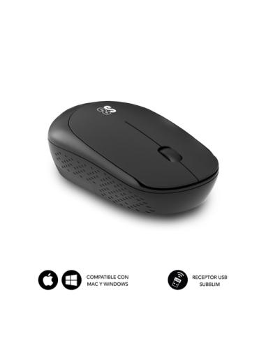 SUBBLIM Alfombrilla con Ratón Harmony Pack Mousepad XL + Wireless Mouse Black