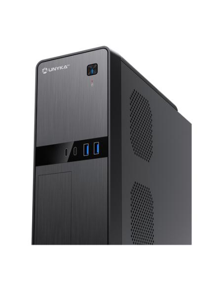 UNYKAch Caja Ordenador Micro ATX UK2011 Con Fuente de Alimentación SFX de 450W incluida, 2 Conectores USB 3.0 y 2 Conectores Typ