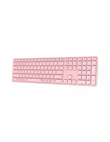 Rapoo E9800M teclado Universal Bluetooth QWERTY Rosa