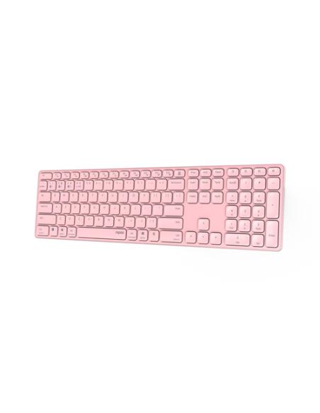 Rapoo E9800M teclado Universal Bluetooth QWERTY Rosa