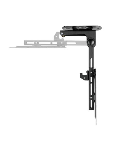 AISENS Soporte de Techo Giratorio, Plegable para Monitor/TV 20Kg de 19-43, Negro