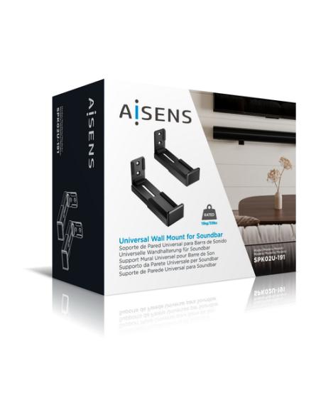 AISENS Soporte Universal de Pared para Barra de Sonido, Negro