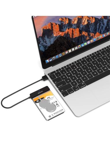 AISENS Adaptador SATA a USB-A USB3.0/USB3.1 Gen1 para Discos Duros 2.5″, Negro
