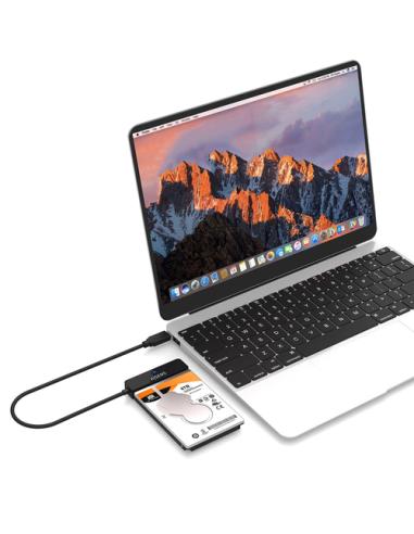 AISENS Adaptador SATA a USB-C USB3.0/USB3.1 Gen1 para Discos Duros 2.5″, Negro