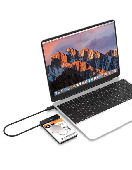 AISENS Adaptador SATA a USB-C USB3.0/USB3.1 Gen1 para Discos Duros 2.5″, Negro