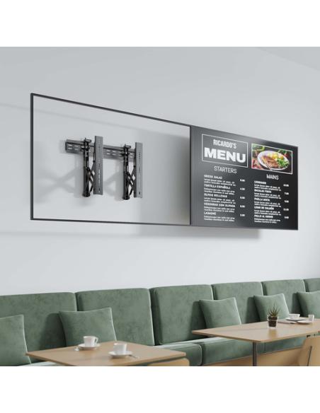 AISENS Soporte para Videowall Nivelable y Función Pop-Out para TV 45Kg de 37-70, Negro