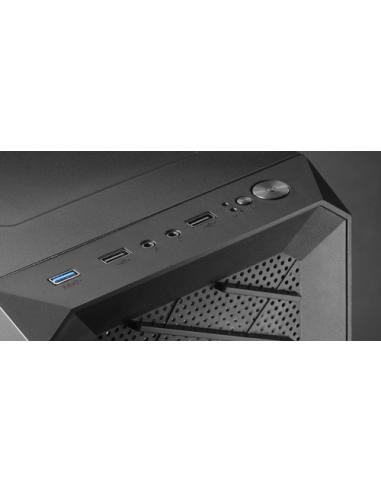 Mars Gaming MC-2000, Caja Semitorre ATX, Ventana Lateral Completa, Diseño Frontal Mesh, 1x Ventilador Ultra-silencioso FDB 120mm