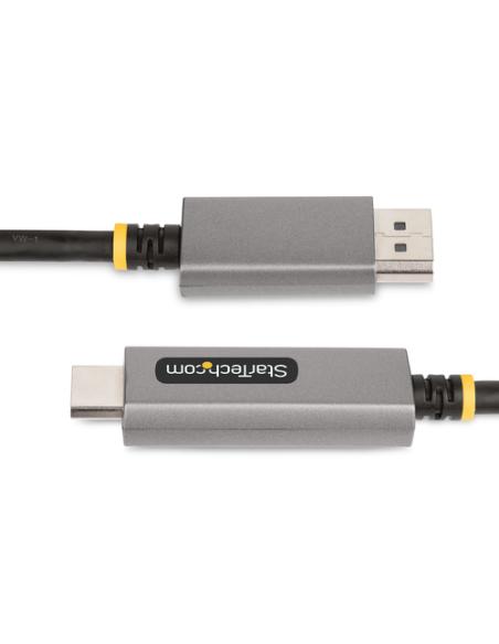 StarTech.com Cable Adaptador de 2m DisplayPort a HDMI - 8K 60Hz - 4K 144Hz - HDR10 - Conversor de Vídeo Activo DP 1.4 a HDMI 2.1