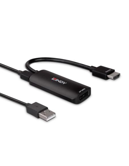 Lindy 38329 adaptador de cable de vídeo 0,157 m HDMI tipo A (Estándar) DisplayPort Negro