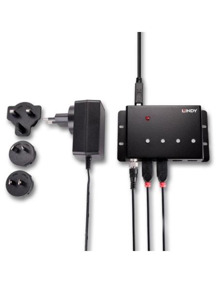 Lindy 43374 hub de interfaz USB 3.2 Gen 1 (3.1 Gen 1) Type-B 5000 Mbit/s Negro