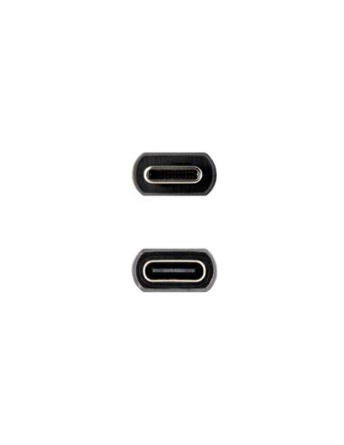 Nanocable Cable Prolongador USB-C 3.2 Gen2x2 20Gbps 3A, 4K/60Hz, USB-C/M-USB-C/H, Negro, 0.5 m