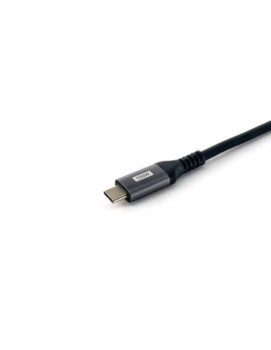 Equip Cable USB 2.0 C a C en ángulo de 90°, M/M, 3,0 m, PD 100 W, negro