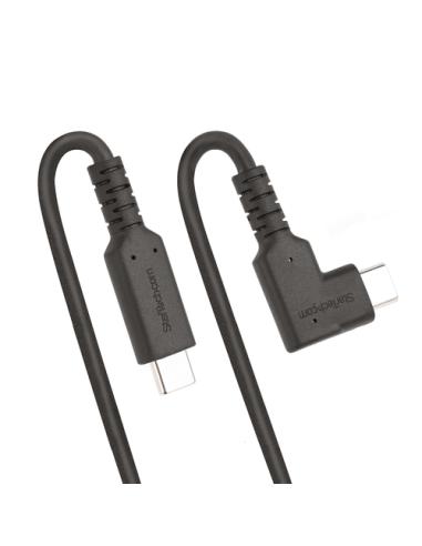 StarTech.com Cable USB-C de 1m - Acodado - USB 10 Gbps - Entrega de Alimentación de 100W (5A) - Modo Alt. de DP 8K 60 Hz / 4K 14