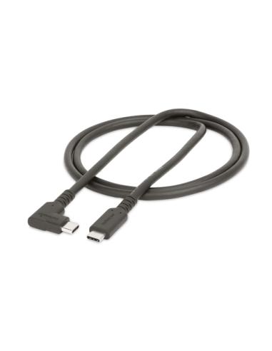 StarTech.com Cable USB-C de 1m - Acodado - USB 10 Gbps - Entrega de Alimentación de 100W (5A) - Modo Alt. de DP 8K 60 Hz / 4K 14