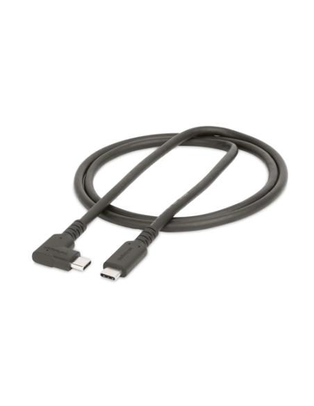 StarTech.com Cable USB-C de 1m - Acodado - USB 10 Gbps - Entrega de Alimentación de 100W (5A) - Modo Alt. de DP 8K 60 Hz / 4K 14