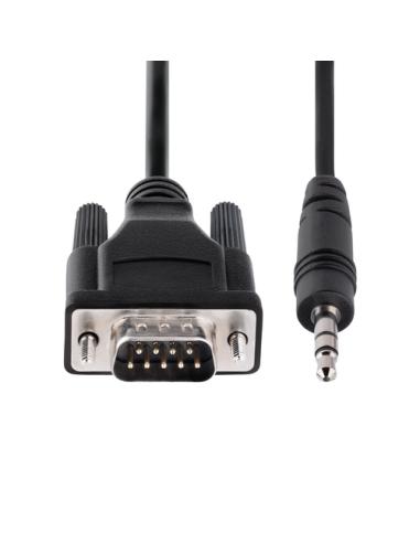 StarTech.com Cable de 1m Serie DB9 a 3,5mm para la Configuración de Dispositivos Serie - Cable RS232 DB9 macho a 3,5 mm para Cal
