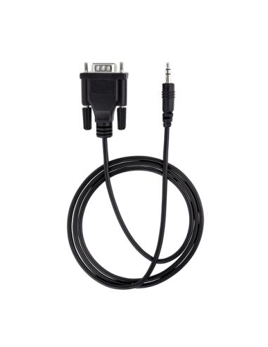 StarTech.com Cable de 1m Serie DB9 a 3,5mm para la Configuración de Dispositivos Serie - Cable RS232 DB9 macho a 3,5 mm para Cal