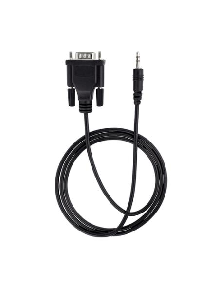 StarTech.com Cable de 1m Serie DB9 a 3,5mm para la Configuración de Dispositivos Serie - Cable RS232 DB9 macho a 3,5 mm para Cal