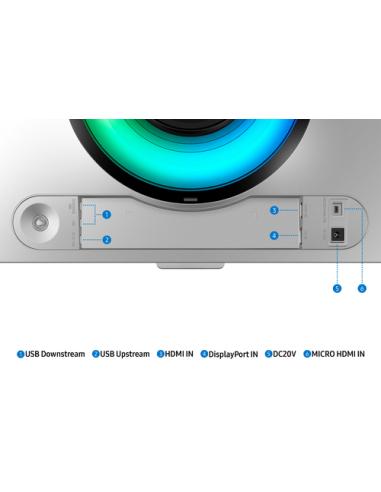 Samsung G93SC pantalla para PC 124,5 cm (49") 5120 x 1440 Pixeles Dual QHD OLED Plata