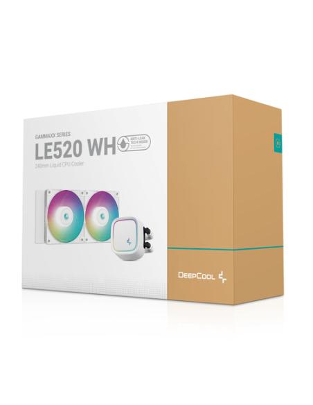 DeepCool LE520 WH Procesador Sistema de refrigeración líquida todo en uno 12 cm Blanco 1 pieza(s)