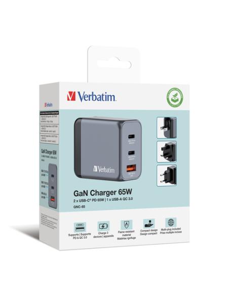 Verbatim GNC-65 Universal Negro, Gris Corriente alterna Carga rápida Interior