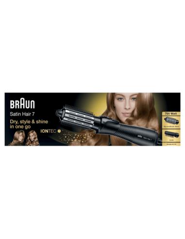 Braun Satin Hair 7 AS720 Cepillo de aire caliente Caliente Negro 700 W 2 m