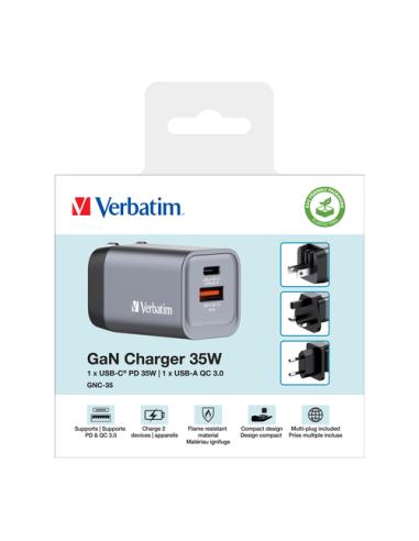 Verbatim GNC-35 Universal Negro, Gris Corriente alterna Carga rápida Interior