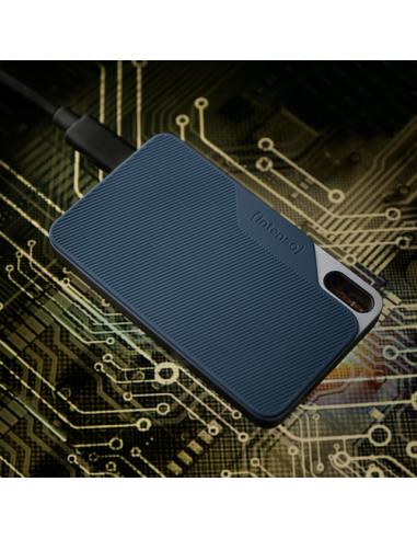 Intenso Lesen/Schreiben bis zu 500 MB/s/250GB USB Tipo C 3.2 Gen 1 (3.1 Gen 1) Azul, Gris