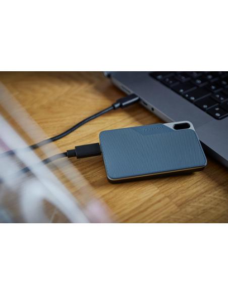 Intenso Lesen/Schreiben bis zu 500 MB/s/2TB USB Tipo C 3.2 Gen 1 (3.1 Gen 1) Azul, Gris