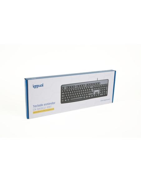 iggual Teclado estándar CK-BASIC2-105T negro