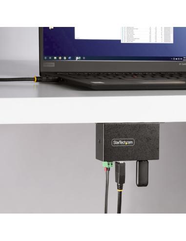 StarTech.com Hub USB Industrial de 4 Puertos Gestionado - Servicio Pesado - Caja de Metal - Protección ESD y Sobretensión - Mont
