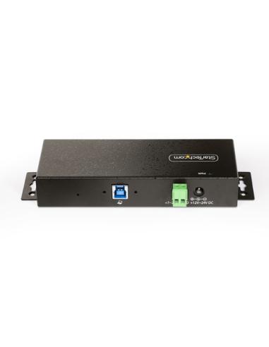 StarTech.com Hub USB Industrial de 7 Puertos Gestionado - Servicio Pesado - Caja de Metal - Protección ESD y Sobretensión - Mont