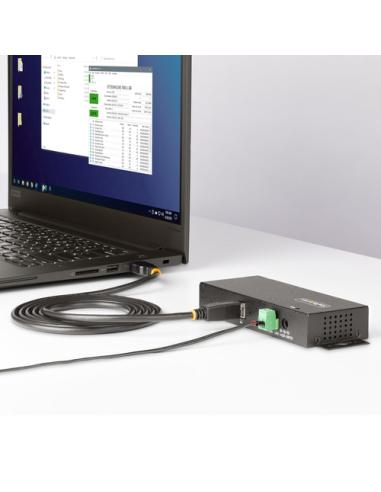 StarTech.com Hub USB Industrial de 7 Puertos Gestionado - Servicio Pesado - Caja de Metal - Protección ESD y Sobretensión - Mont