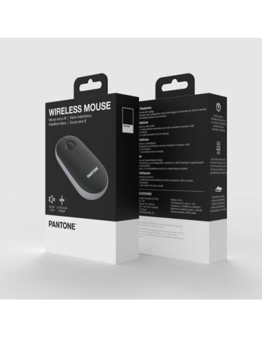 Pantone PT-MS001BK ratón Oficina mano derecha 1200 DPI