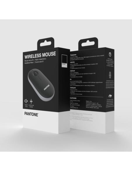 Pantone PT-MS001BK ratón Oficina mano derecha 1200 DPI