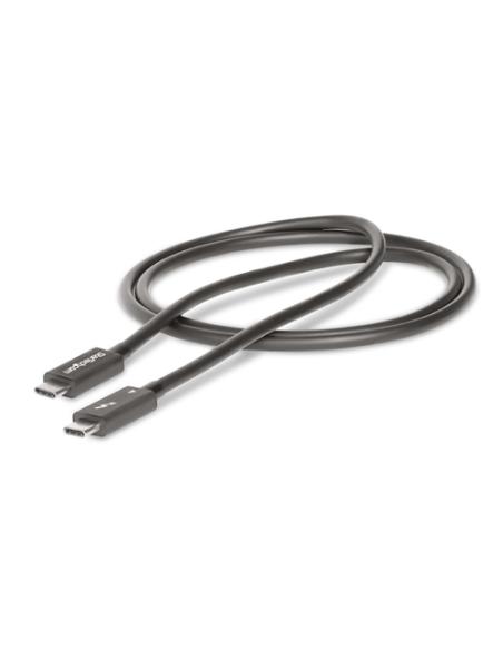 StarTech.com Cable de 1m Thunderbolt 4 - 40Gbps - PD 100W - Vídeo 4K/8K - Cable Thunderbolt 4 con Certificación Intel - Compatib