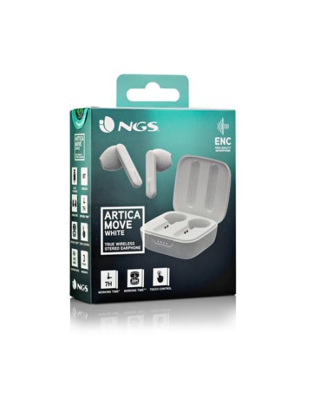 NGS ARTICA MOVE Auriculares Inalámbrico Dentro de oído Llamadas/Música Bluetooth Blanco