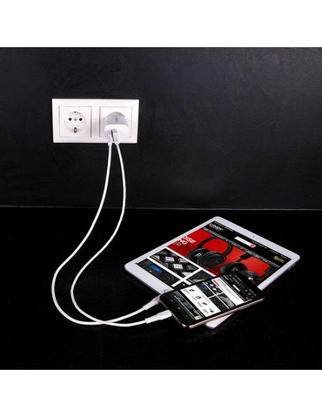 Lindy 73413 cargador de dispositivo móvil Universal Blanco Corriente alterna Carga rápida Interior