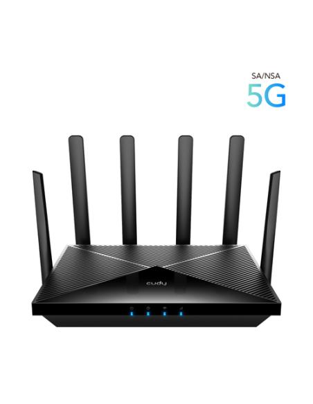 Cudy P5 router inalámbrico Gigabit Ethernet Doble banda (2,4 GHz / 5 GHz) 5G Negro