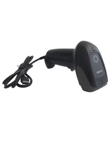 Approx appLS11 Lector de códigos de barras portátil 1D Laser Negro