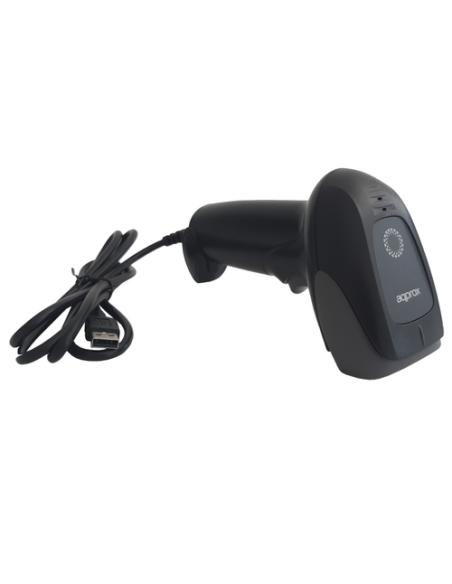 Approx appLS11 Lector de códigos de barras portátil 1D Laser Negro